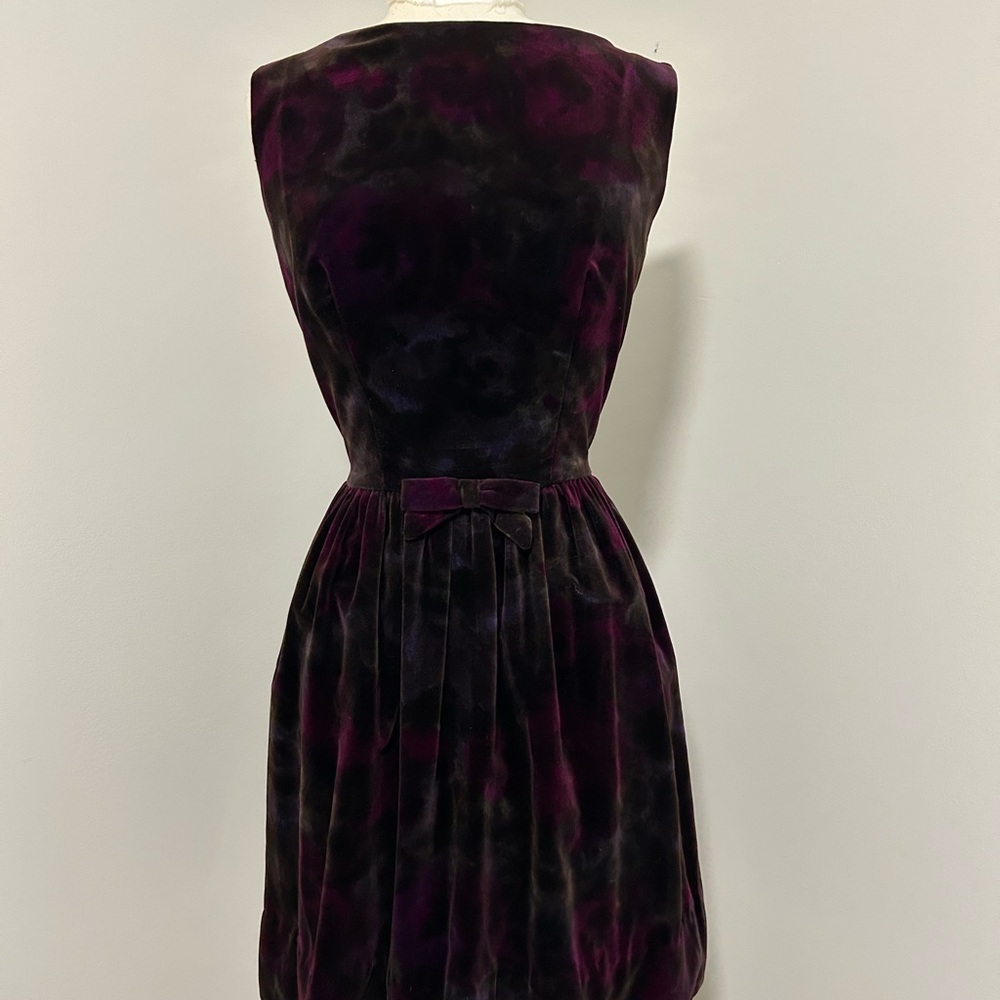 Vintage 1960s Lanz Purple Velvet Dress